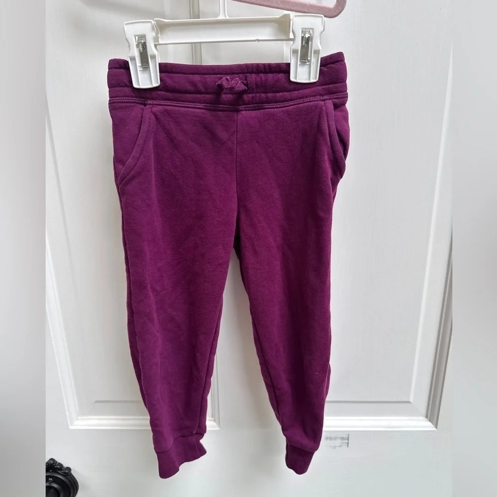 Jumping Beans 3T Girls Purple Comfortable Fleece Sweatpants with Pockets